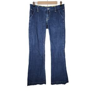 MISS ME Women's Blue Medium/Dark Wash Low-Rise Flare Jeans SZ 30